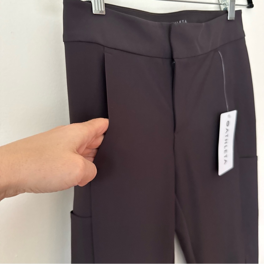 NWT Athlete Stellar Trouser in Shale - Dark Chocolate Brown, size 4 - Picture 3 of 13